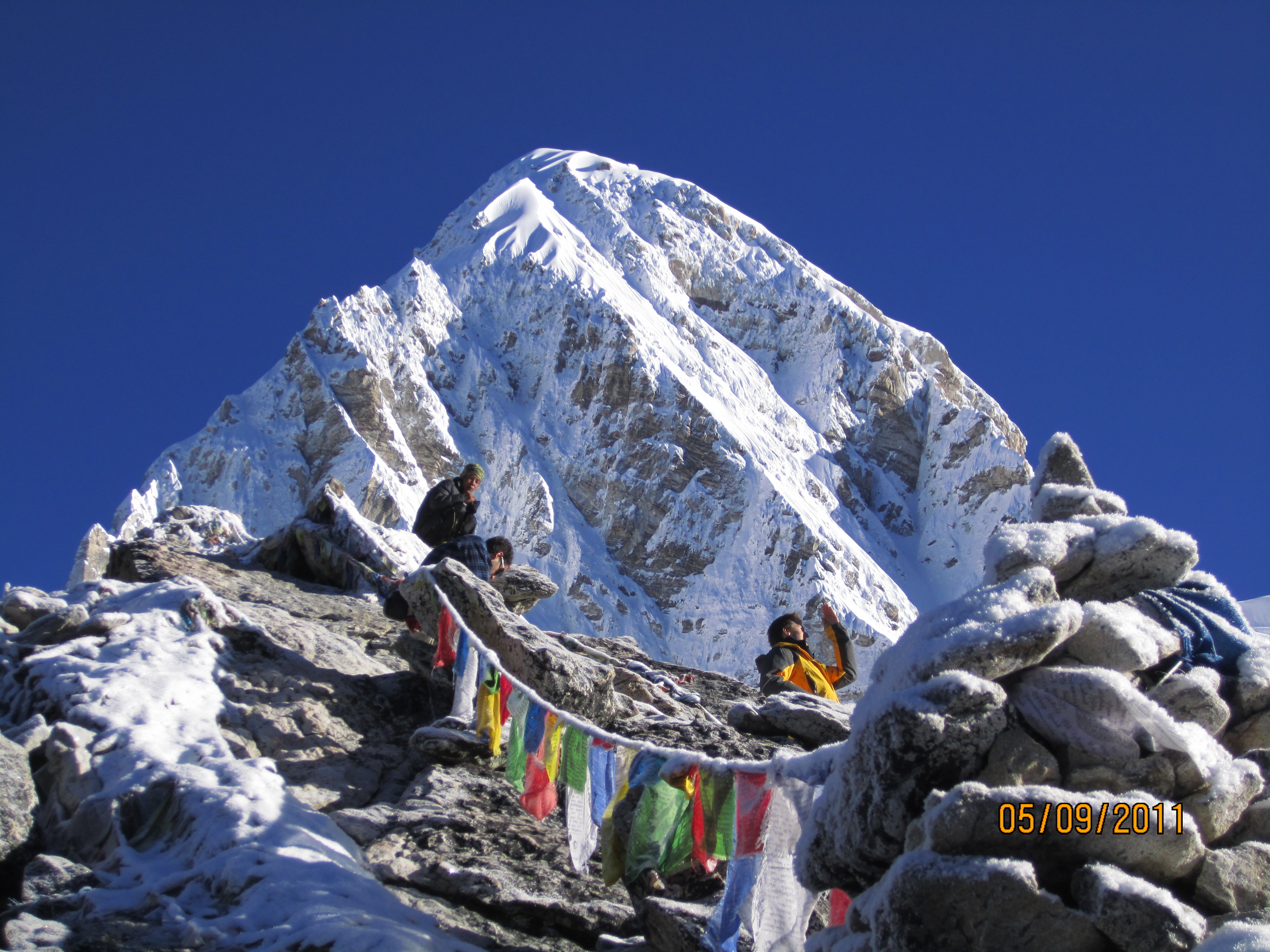  Everest view from Kala Pattar Climb to Kala pattar. Trek to Pheriche'