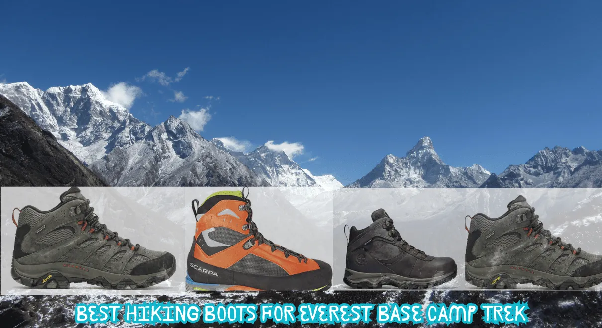 Best hiking boots for Everest Base Camp Trek with waterproof protection and strong ankle support on rocky Himalayan trail