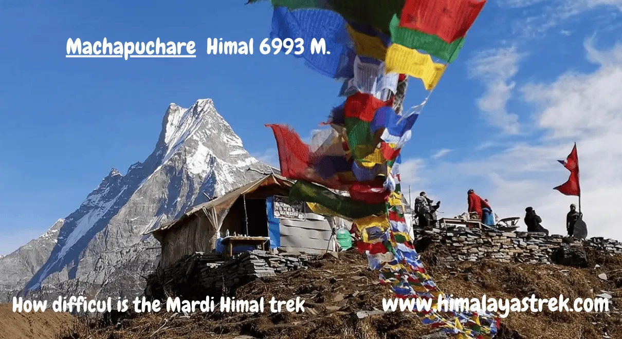 Machhapuchhre Fishtail Peak view from the Mardi Himal trek trail