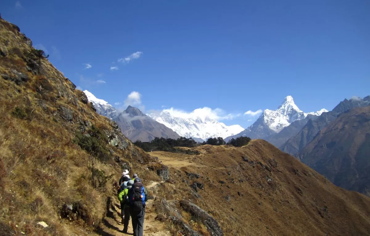 Namche Bazaar location map showing position in Khumbu Valley, Sagarmatha National Park Nepa