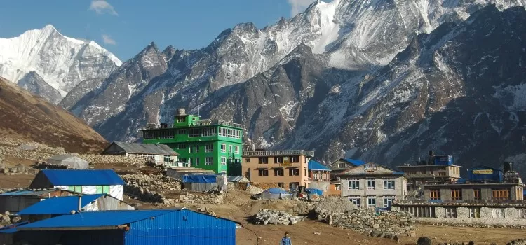 Langtang Valley reconstruction after 2015 Nepal earthquake showing rebuilt village