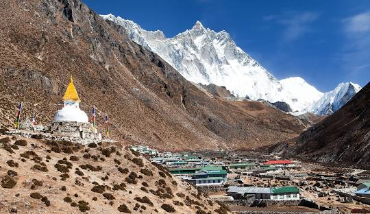 Tengbochey to Dingbochey(4350M) / 5hrs walk / Overnight at Mountain Lodge'