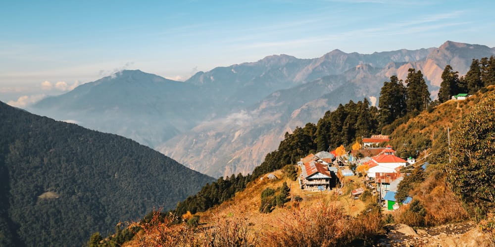 Sybru Village to Sing Gompa (3330m).'