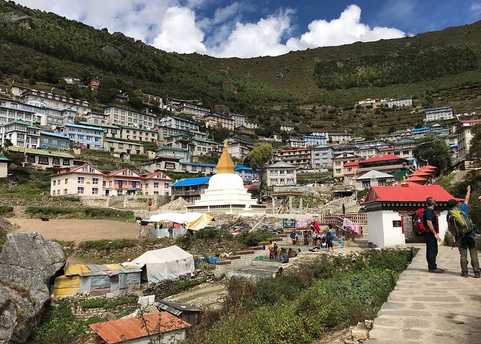 Thame to Namche Bazar (3440M) /4.5hrs walk / Overnight at mountain lodge'