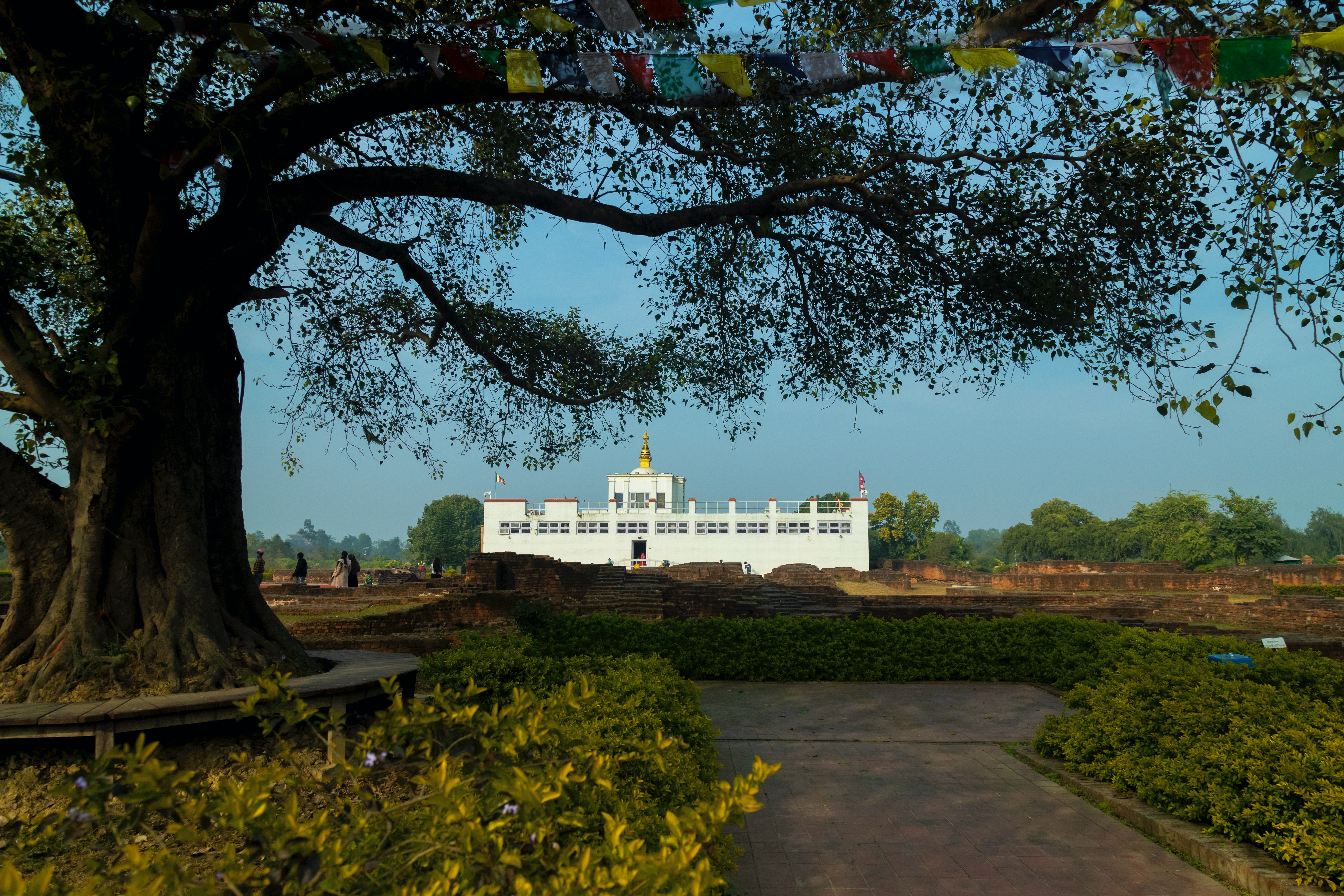 Fly Kathmandu to Lumbini. Sightseeing.'