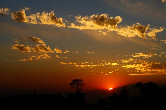 Kathmandu sightseeing. Nagarkot sunset'