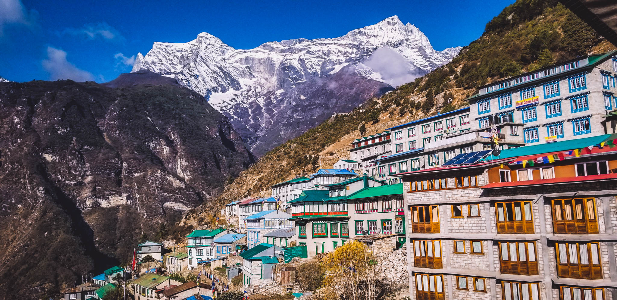 Fly to Lukla. Trek to Phakding (2,610 m).'