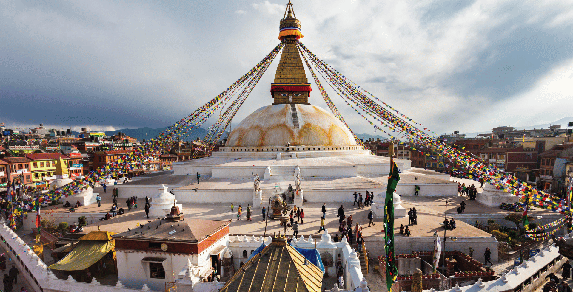 Fly back to Kathmandu. Shopping / Leisure. Evening fare well diner. Overnight at Kathmandu.'