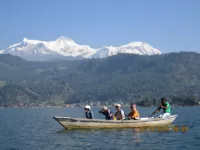 Hike back and drive to Pokhara