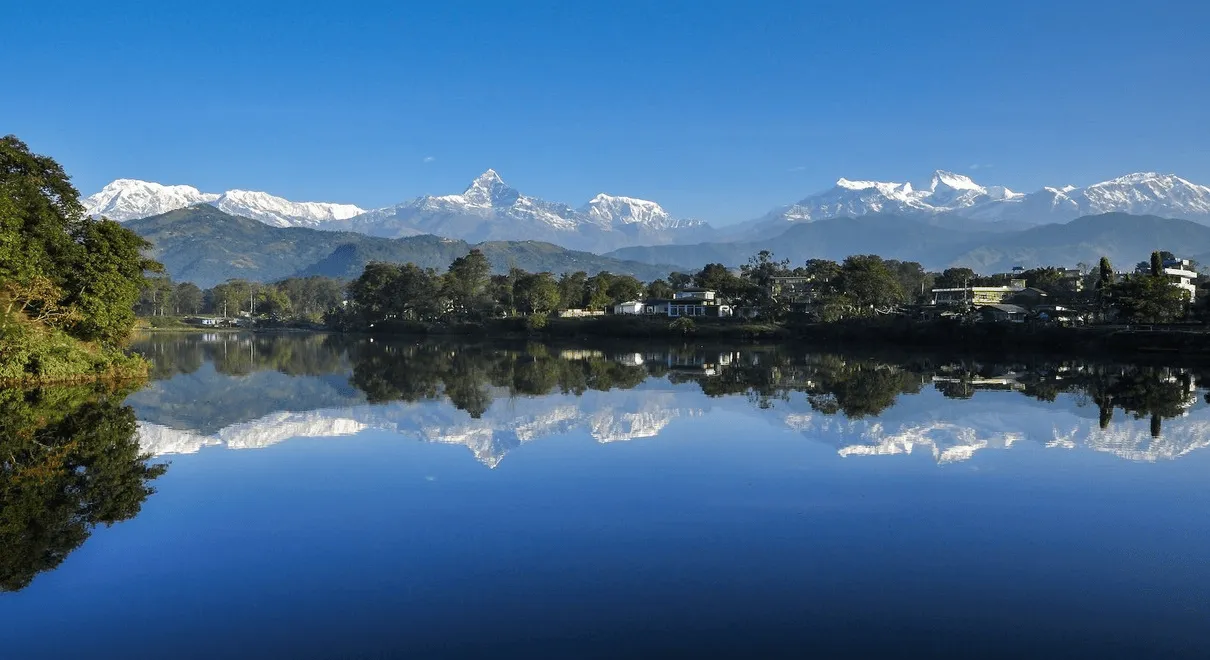 Nepal travel package Phewa Lake Pokhara mountain reflection